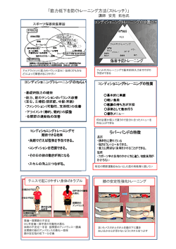 「筋力低下を防ぐトレーニング方法（ストレッチ）」 講師 安見 拓也氏