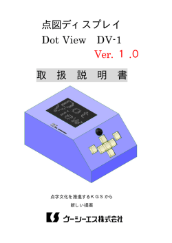 点図ディスプレイ ドットビューDV-1 取扱説明書Ver.1 マニュアルPDF