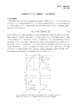 4. 金属材料のプロセスと組織制御 －合金の熱処理 2