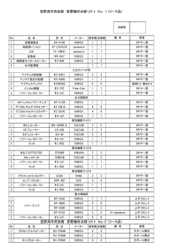 音響備品リスト