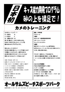 カメのトレーニング - オールサムズビーチスポーツパーク