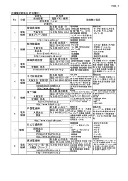 設備機材取扱店