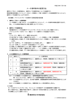 メータ発呼条件の変更方法