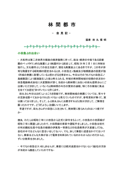 林間都市－会見記