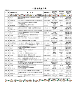 献立表