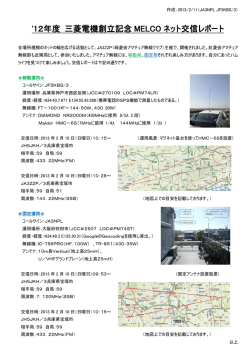 12年度 三菱電機創立記念 MELCO ネット交信レポート