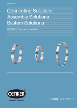 Connecting Solutions Assembly Solutions System Solutions
