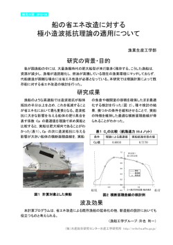 船の省エネ改造に対する 極小造波抵抗理論の適用