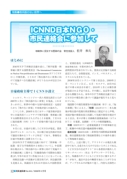ICNND日本NGO・ 市民連絡会に参加して