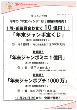 Page 1 Page 2 平成28年の「年末ジャンボ宝くじ」(第704回全国自治