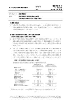 評価性引当額の内訳に関する開示