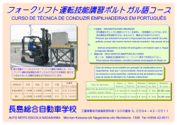 CURSO DE T&Eacute;CNICA DE CONDUZIR EMPILHADEIRAS EM