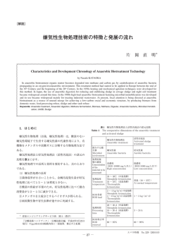嫌気性生物処理技術の特徴と発展の流れ