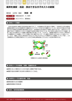薬剤を捕捉・送達・放出できる分子ホストの創製