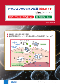 トランスフェクション試薬 製品ガイド