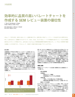 効率的に品質の高いパレートチャートを 作成する SEM レビュー装置の