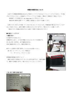 映像の収録方法について