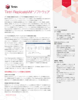 Tintr&iacute; ReplicateVMTMソフトウェア