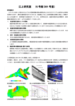 江上研究室 （6 号館 301 号室）