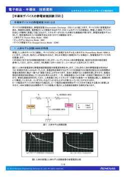 半導体デバイスの静電気破壊試験（ESD