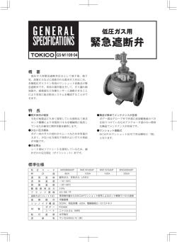 低圧ガス用緊急遮断弁