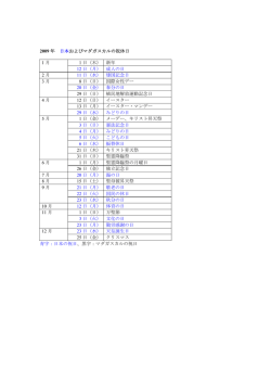 2009 年 日本およびマダガスカルの祝休日 1 月 1 日