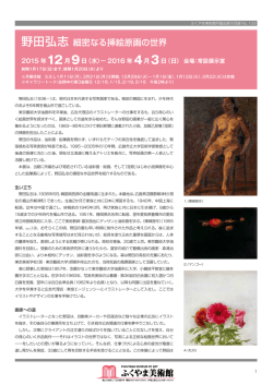 野田弘志 細密なる挿絵原画の世界