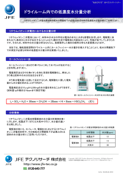 ドライルーム内での低濃度水分量分析