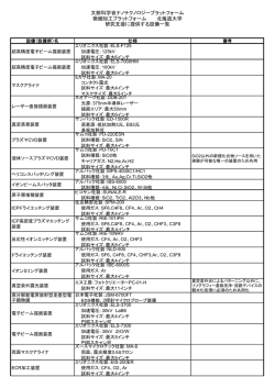 微細加工PF - ナノテクノロジープラットフォーム