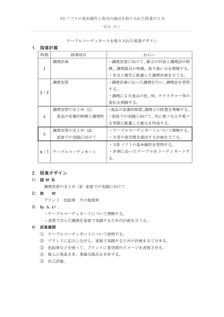 テーブルコーディネートを取り入れた授業デザイン