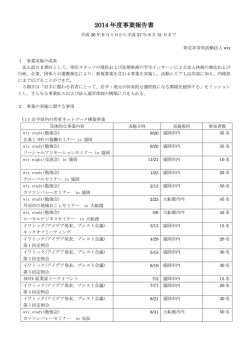 2014 年度事業報告書