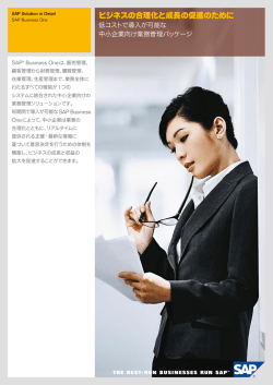 SAP&reg; BUSINESS ONE - Viewpoint Solutions, Inc.