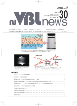 VBL News No.30 - 名古屋大学ベンチャービジネスラボラトリー