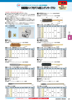 5 各種真鍮パイプ付ダブル巻コンデンサーブラシ