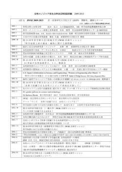 (表 1) JWSE 2009-2015