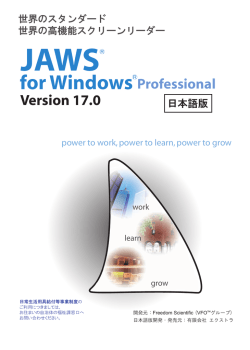 JAWS for Windowsカタログ（PDFファイル）の