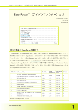 EigenFactor について
