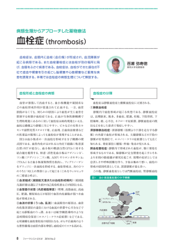 病態生理からアプローチした薬物療法 血栓症（thrombosis）