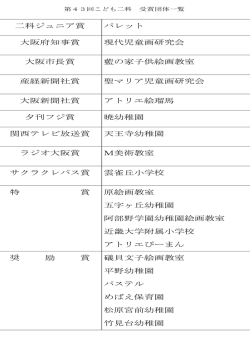 二科ジュニア賞 パレット 大阪府知事賞 現代児童画研究会 大阪市長賞