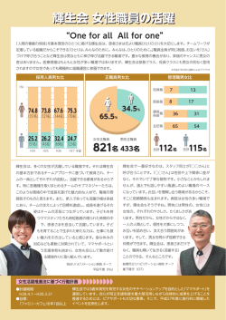 輝生会 女性職員の活躍 輝生会 女性職員の活躍