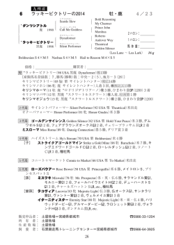 6 ラッキービクトリーの2014 牡・鹿 4／23