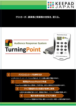 TurningPoint パソコンにレシーバを挿すだけ クイズ番組形式の投票が