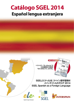 Cat&aacute;logo SGEL 2014 Espa&ntilde;ol lengua extranjera
