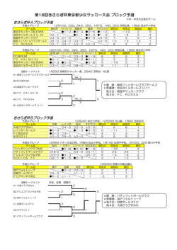 2011きさらぎ杯ブロック予選結果 - NPO法人多摩サッカー協会 TAMA