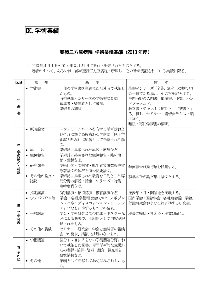 学術業績 社会福祉法人 聖隷福祉事業団
