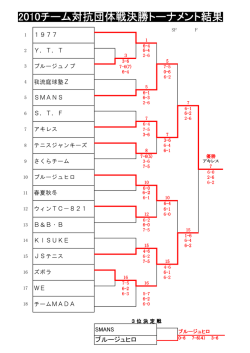 2010チーム対抗団体戦決勝トーナメント結果