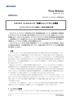 若者の起業を促すビジネスプランコンテスト