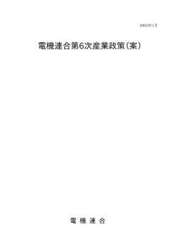 電機連合第6次産業政策（案）