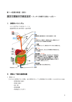 第14回 漢方で下痢や便秘を治す（漢方）