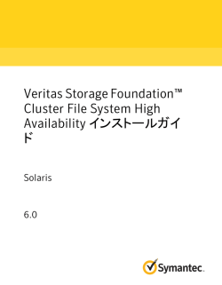 Veritas Storage Foundation™ Cluster File System High Availability